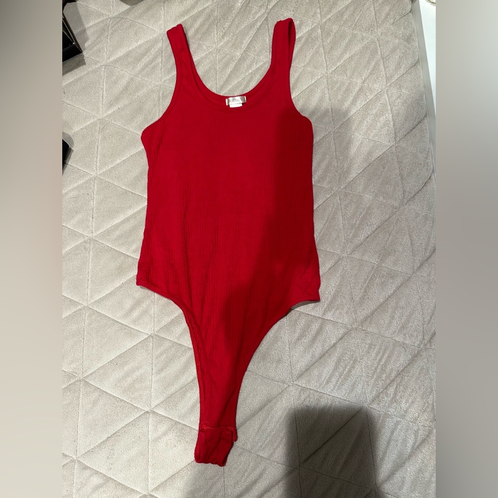 Red body suit